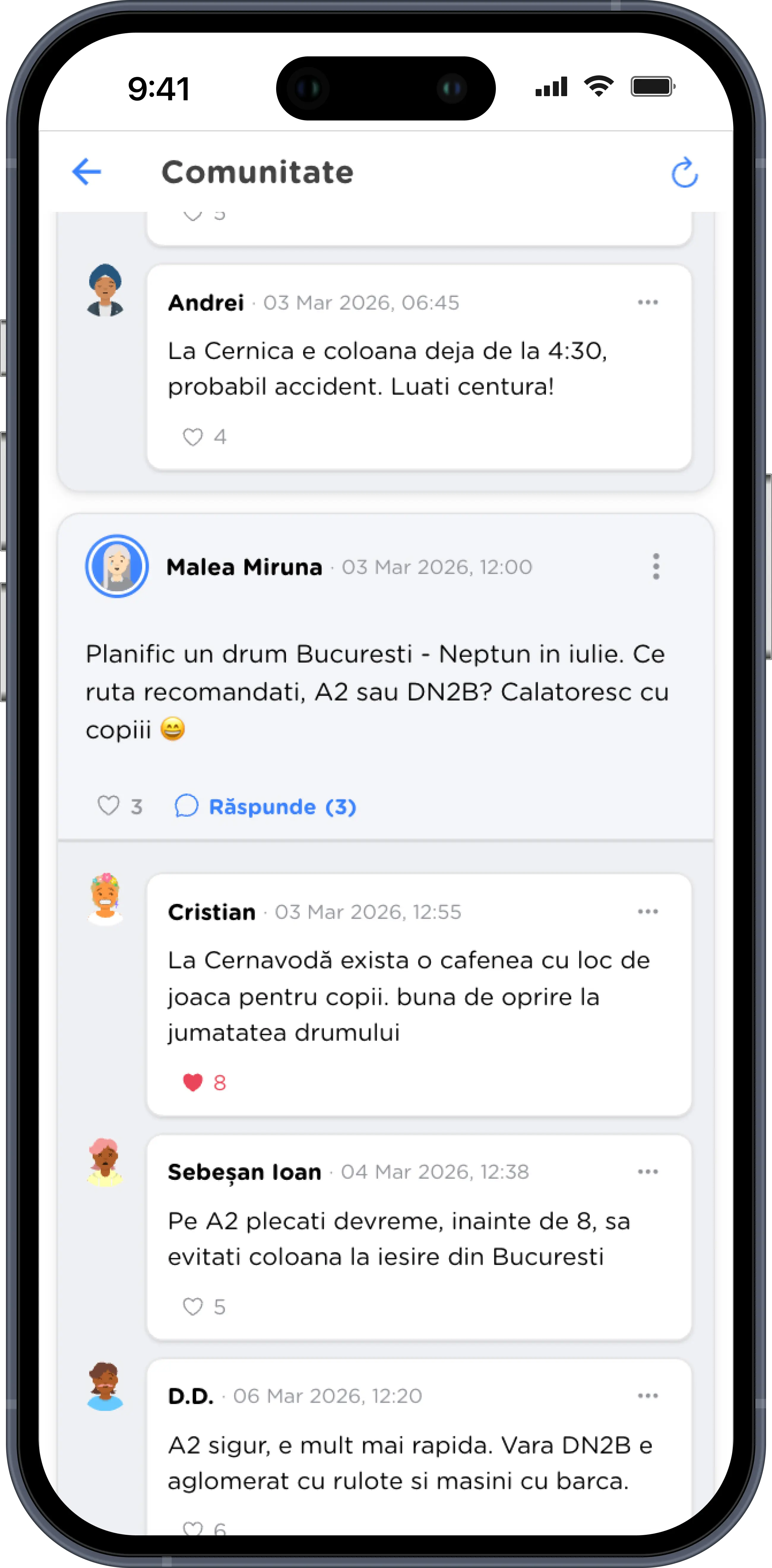 DrumAlert - Chat comunitar între șoferi